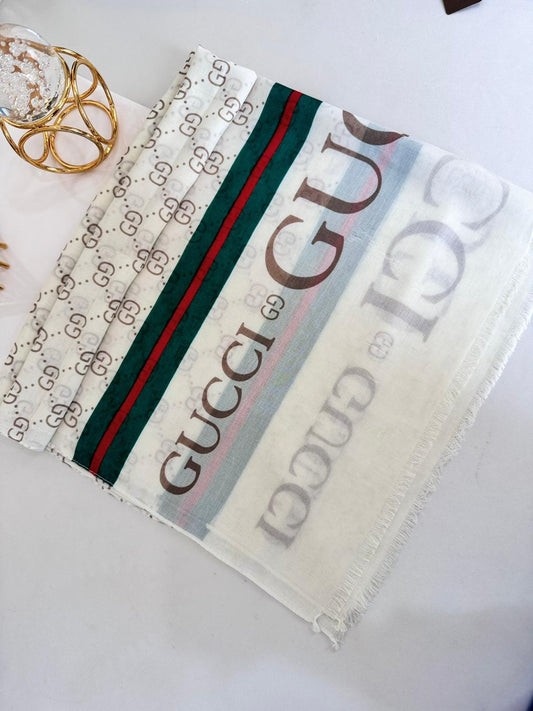 Gucci Pamuk Soft Şal 61571 - Ekru