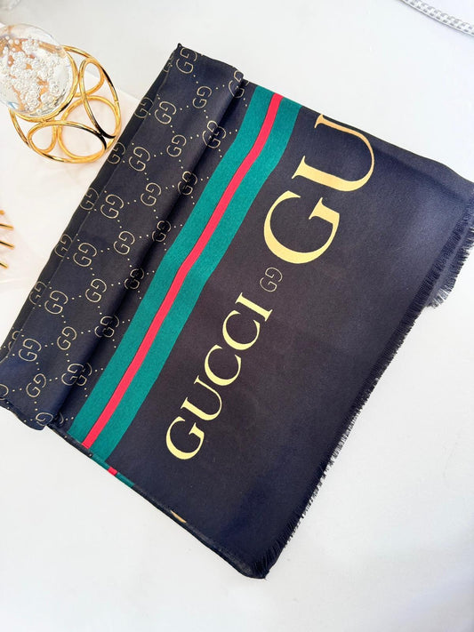 Gucci Pamuk Soft Şal 61571 - Siyah/Sarı