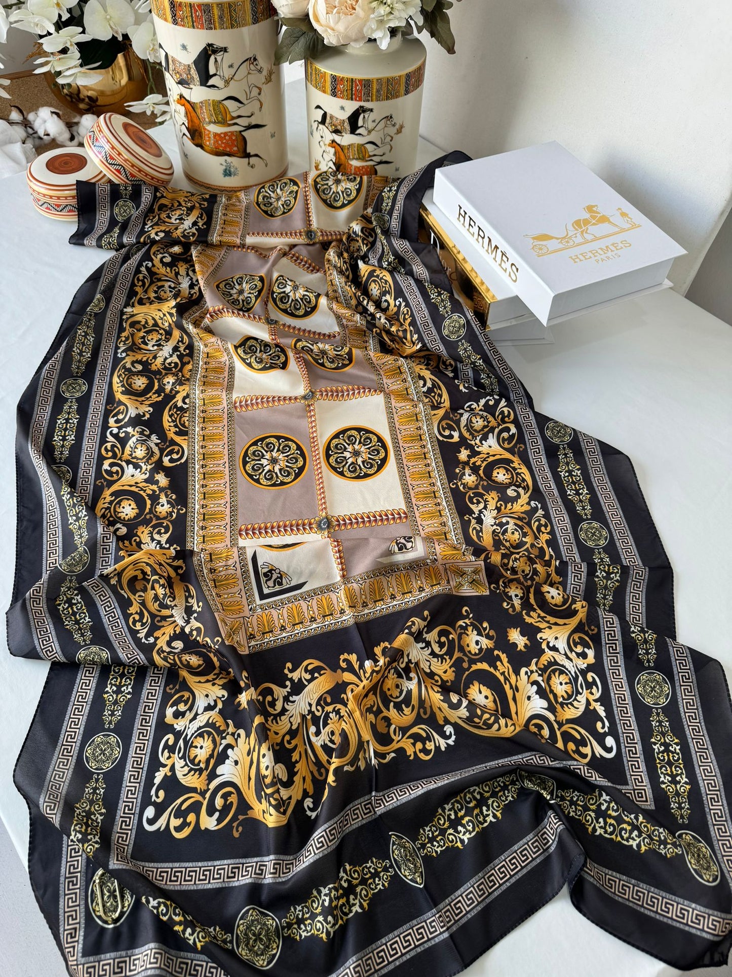 Versace Vual Şal 84263 - Siyah