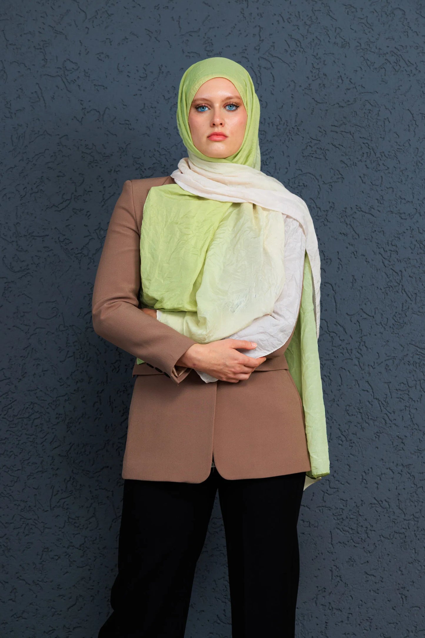 Lotus Şal Serisi- Z-2240 - V-17  - Lime Sarı