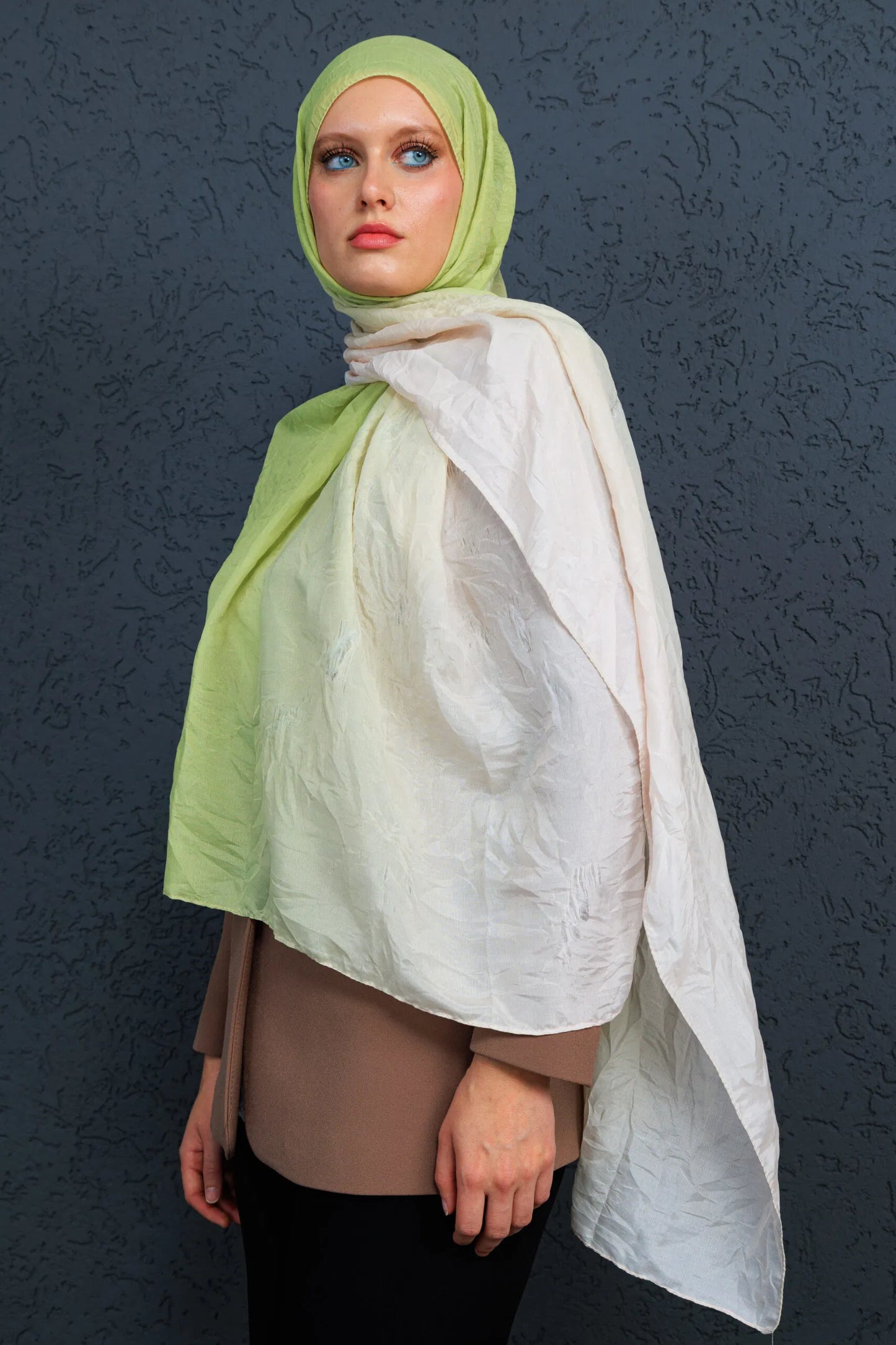 Lotus Şal Serisi- Z-2240 - V-17  - Lime Sarı