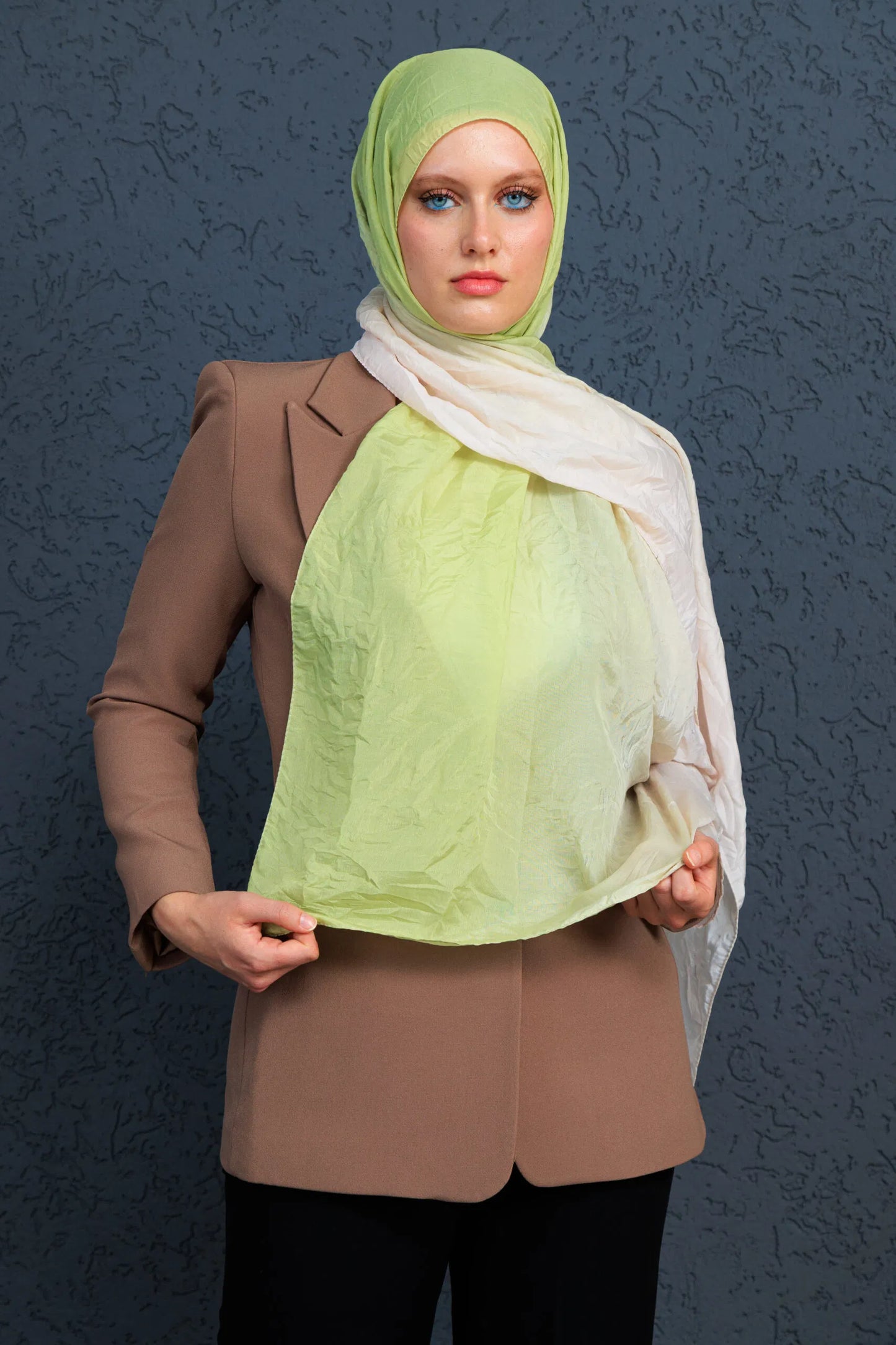 Lotus Şal Serisi- Z-2240 - V-17  - Lime Sarı