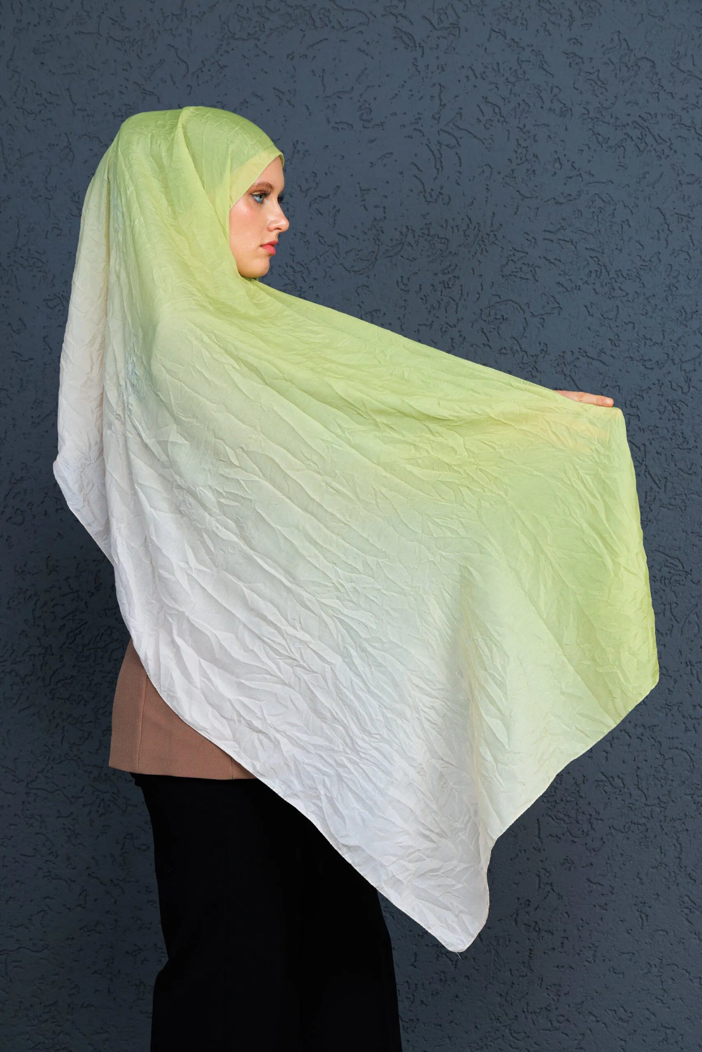 Lotus Şal Serisi- Z-2240 - V-17  - Lime Sarı