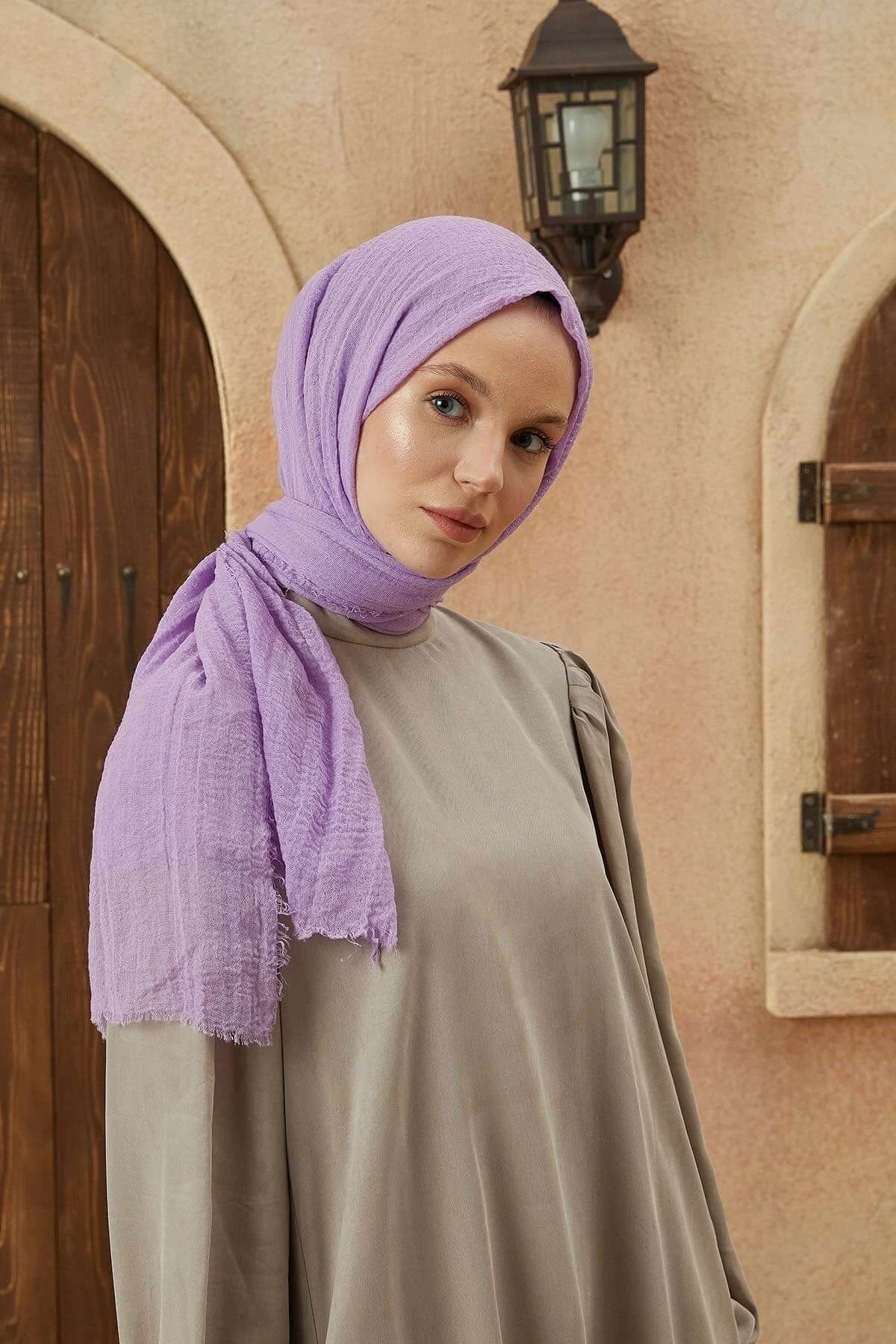 Organic Scarfs Bürümcük Şal Modeli - Lila