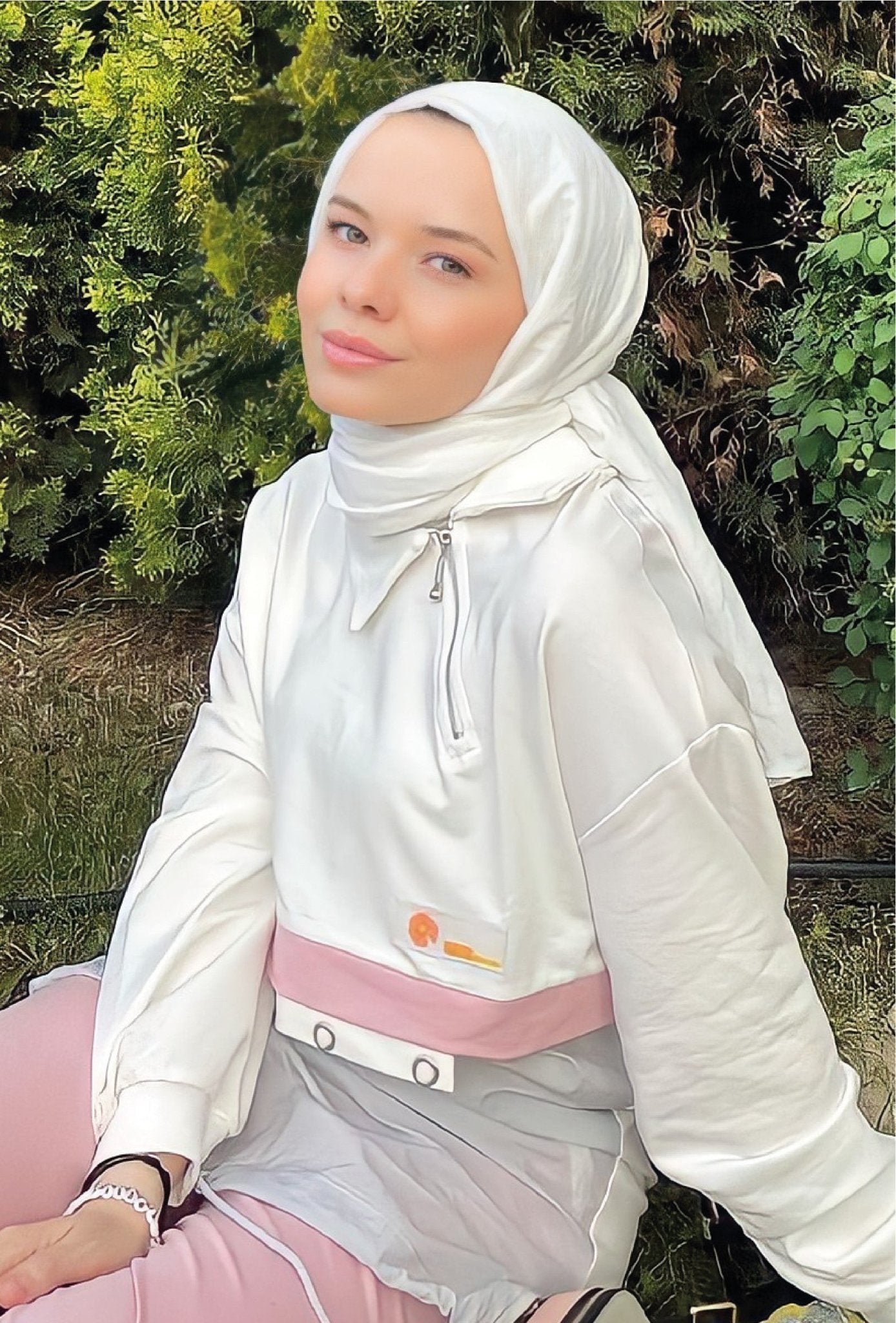 Organic Scarfs Pamuk Kraş Cazz Şal Modeli - Beyaz