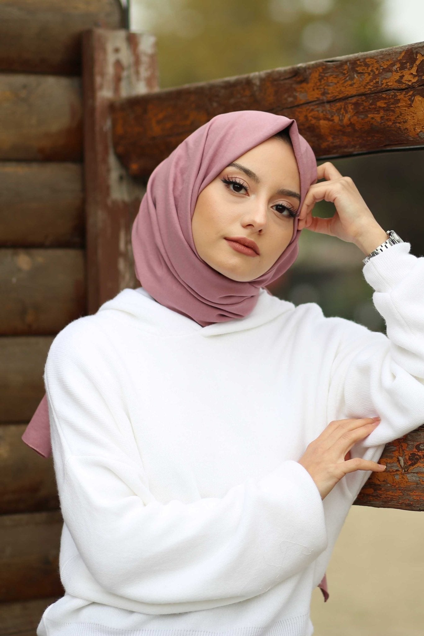 Organic Scarfs Pamuk Kraş Cazz Şal Modeli - Şeftali