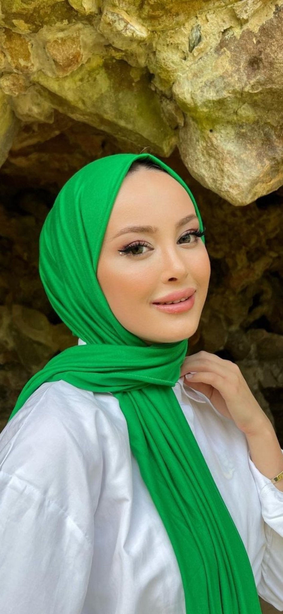 Organic Scarfs Tesettür Penye Şal Hijap Modeli - Benetton