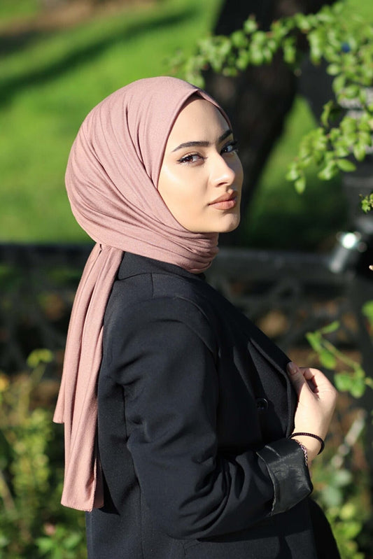 Organic Scarfs Tesettür Penye Şal Hijap Modeli - İncir