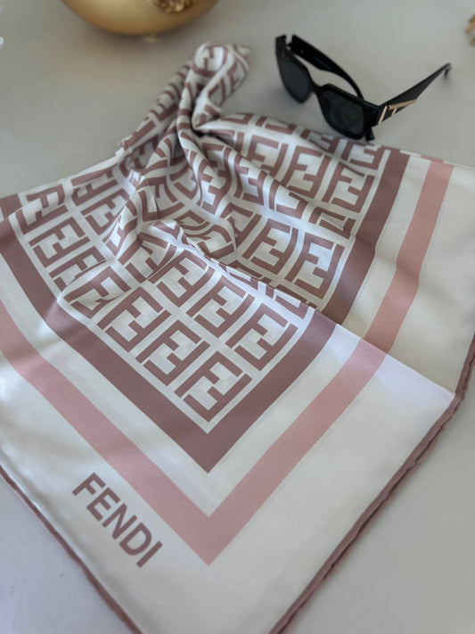 fendi twill eşarp - latte