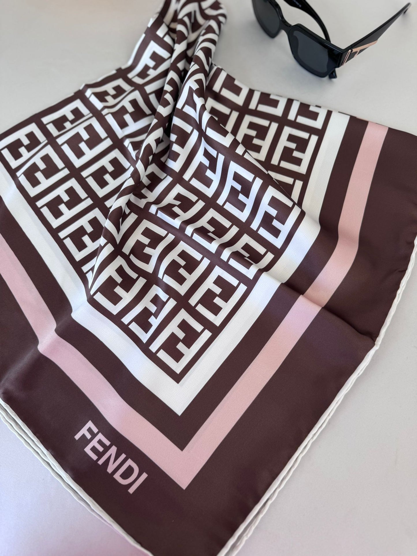 fendi twill eşarp -  acı kahve