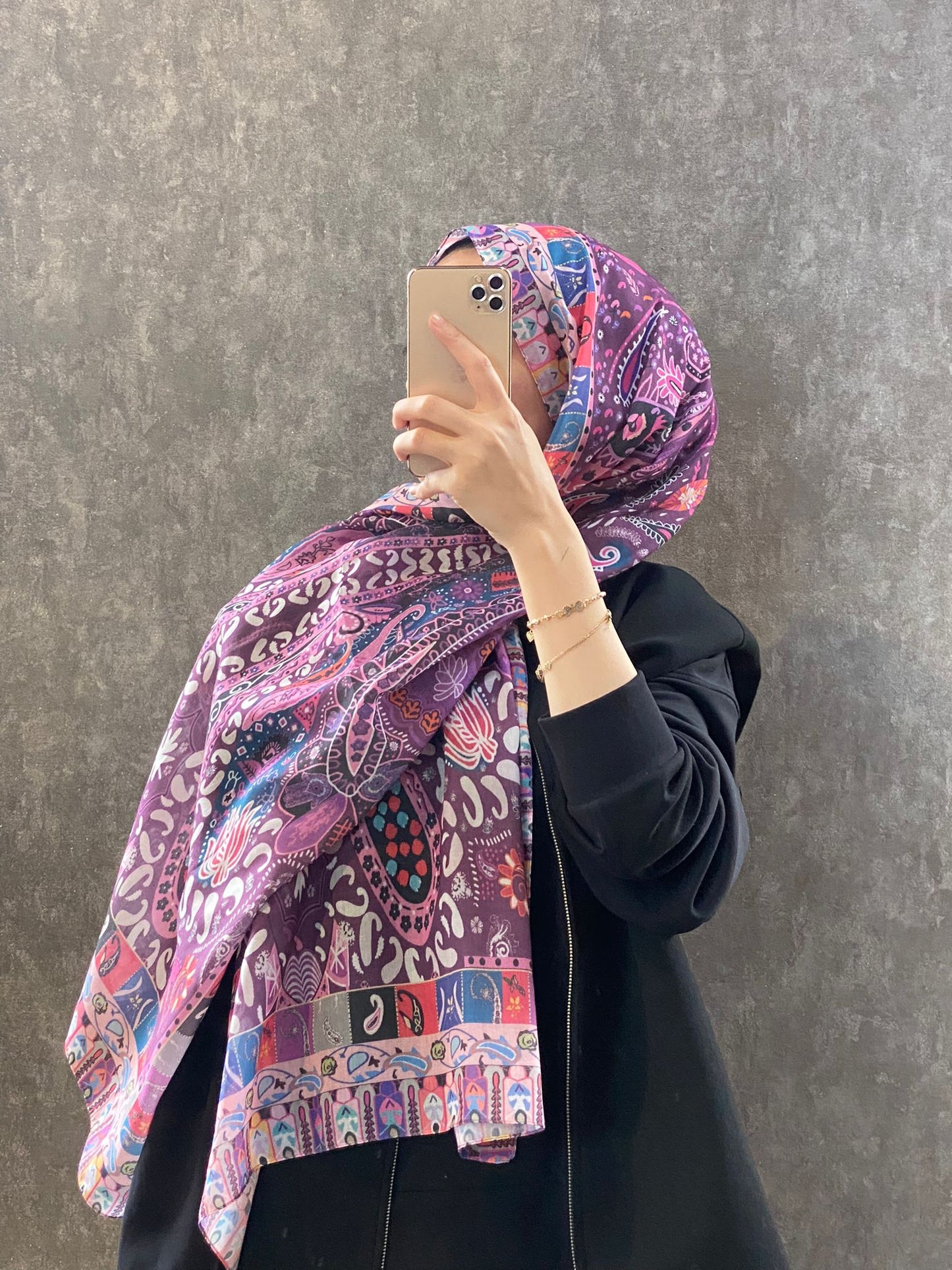 Etro Etnik Desen Pamuk Soft Şal -852085-fuşya