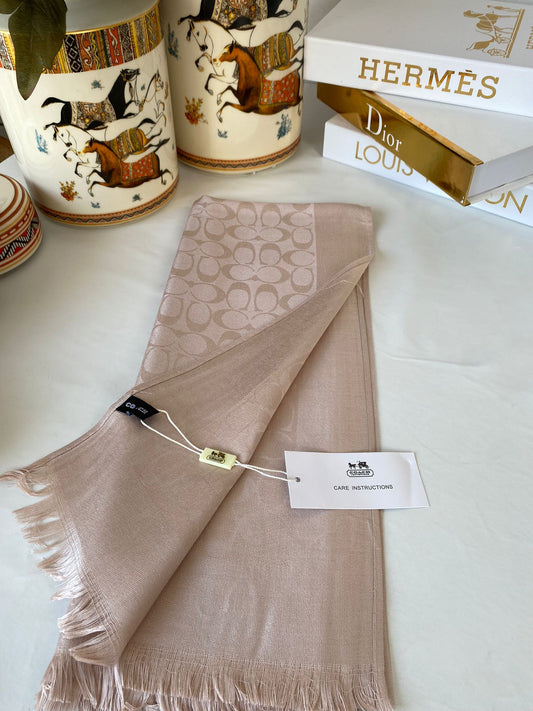 İthal Coach Pamuk Yün Şal 544381 - Bej